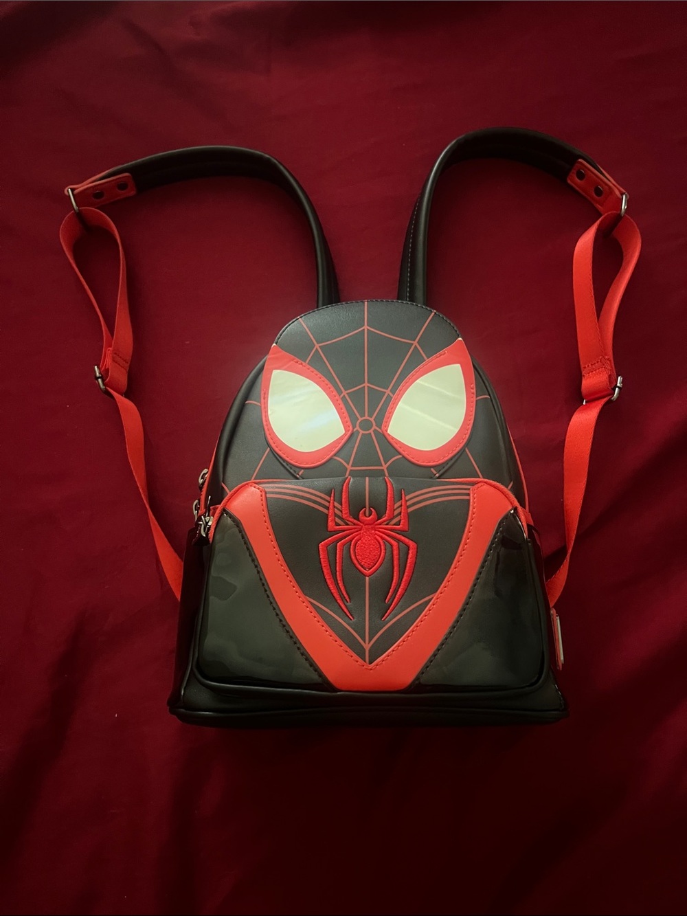 Spider-Man Miles Black & Red Spider  Backpack - Casual Daypack